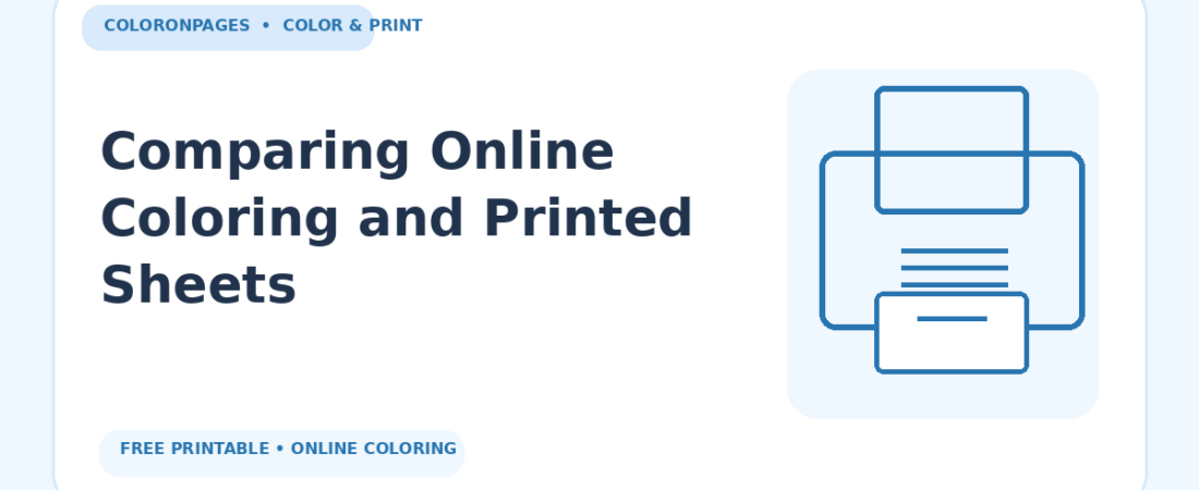 Comparing Online Coloring and Printed Sheets