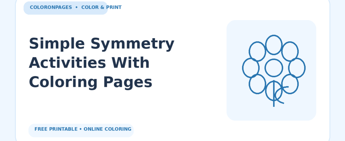 Simple Symmetry Activities With Coloring Pages